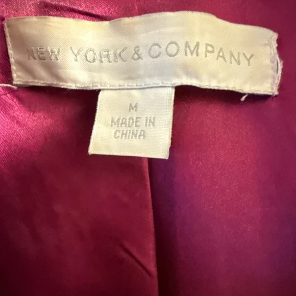 New York & Company Double-Breasted Pea Coat in Fuchsia - Picture 4 of 4